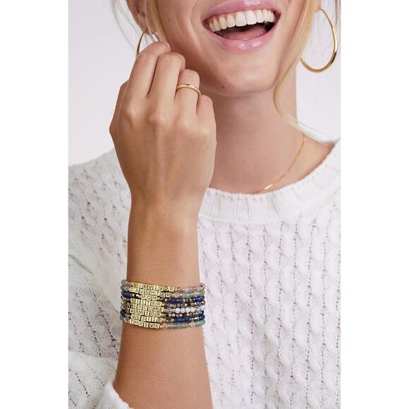 Family Grandma Silver Plated Bead Stretch Bracelet with Crystal - Picture 4 of 6